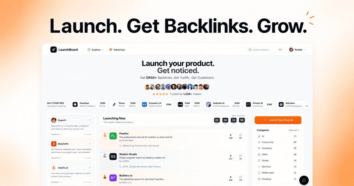 LaunchBoard - Product Launch Platform for Indie Makers and Startups